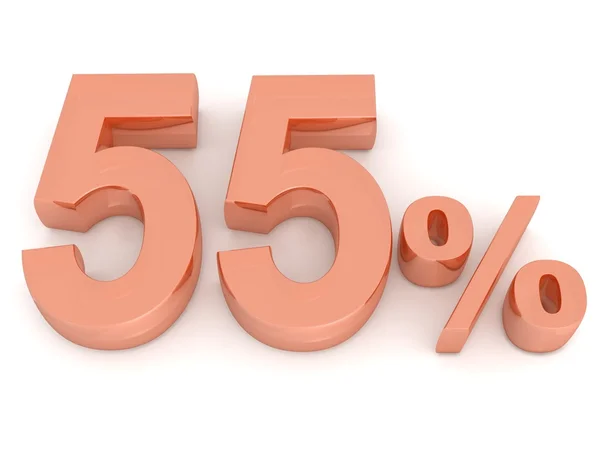 Fifty five percent — Stock Photo, Image