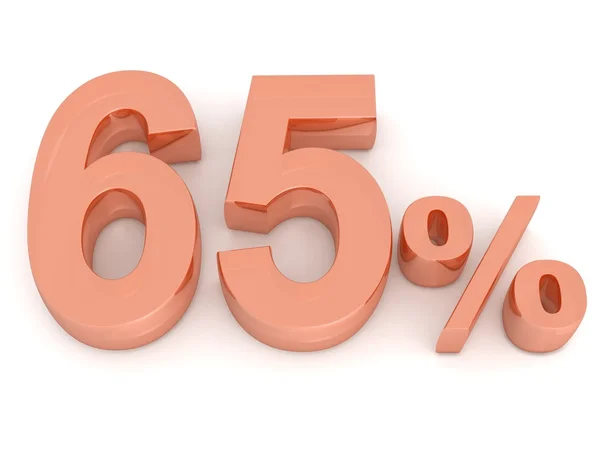 65 por cento — Fotografia de Stock