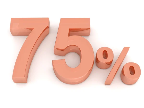 75 por cento — Fotografia de Stock