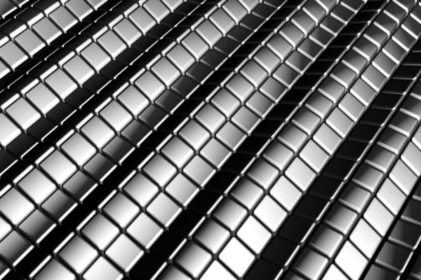 Abstrakt Plattor Silver Aluminium Bakgrund Med Eftertanke Illustration — Stockfoto