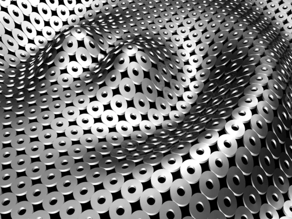 Ring Netto Aluminium Abstrakt Bakgrund Illustration — Stockfoto