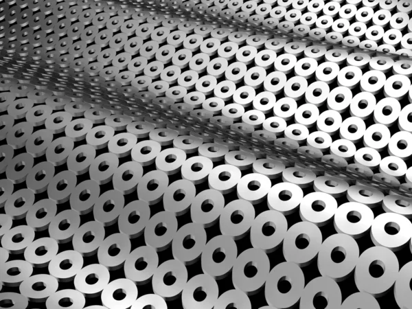 Ring Netto Aluminium Abstrakt Bakgrund Illustration — Stockfoto