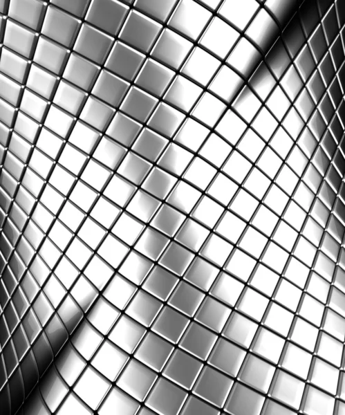 Abstrakte silberne Stahlhintergrund mit Reflexion — Stockfoto