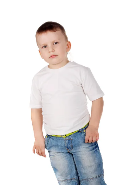 Kid i jeans — Stockfoto