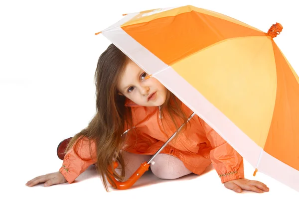 Oranje paraplu — Stockfoto