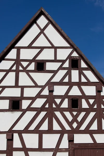 stock image Detail of an old framework house