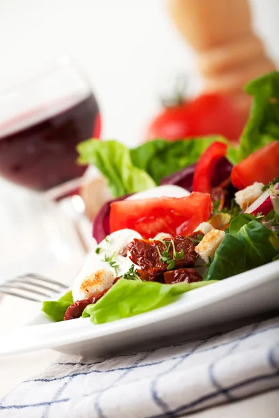 Detalii despre salata proaspătă mixtă — Fotografie, imagine de stoc