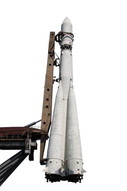 First rocket - museums exhibit isolate clipart