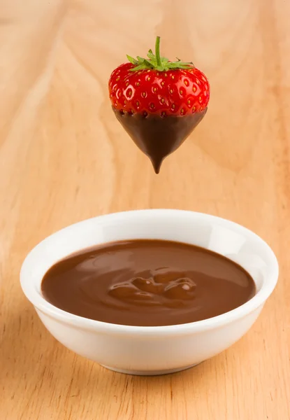 Čokoláda jahoda Stock Obrázky