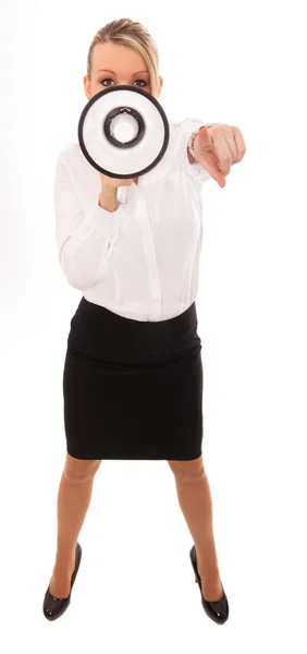 Business Woman Megaphone Royalty Free Stock Images