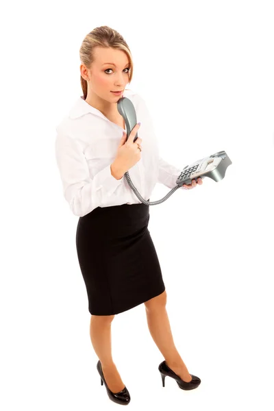 Biznes kobieta na telefon — Zdjęcie stockowe