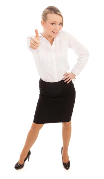 Business Woman Thumbs Up — Stock Photo, Image