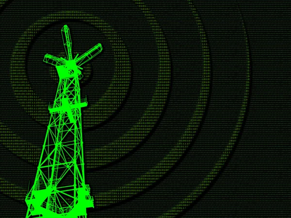 Digital Data Wireless Transmission Concept — Stock Photo, Image