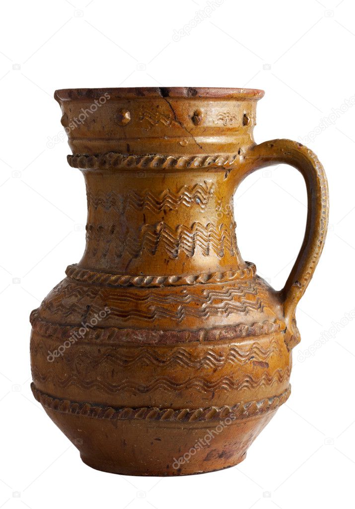 Old vase from clay, the handwork. — Stock Photo © MikhailPopov 4742902