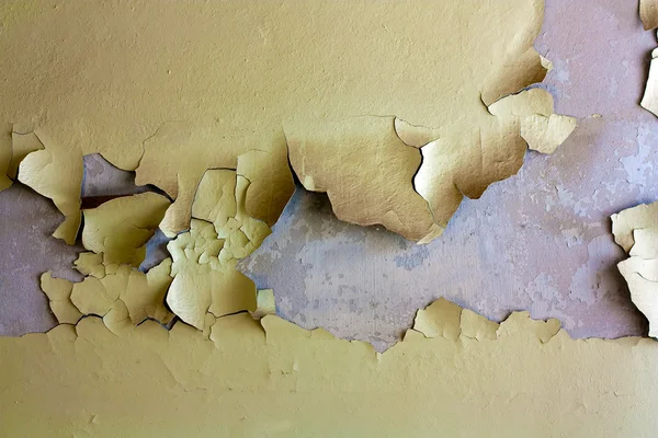 Peeling Verf Een Oude Muur Gebouw — Stockfoto