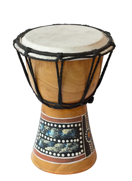 stock image An African drum isolated over white background.