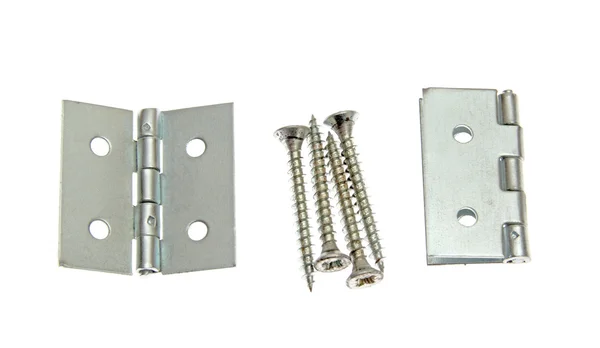 Hinges and screws — Stock Photo, Image