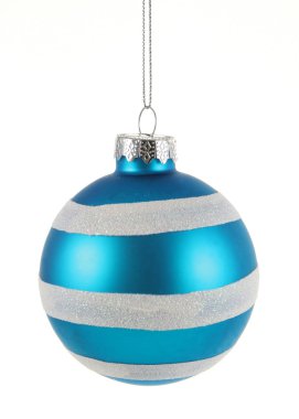 Blue Striped Bauble clipart