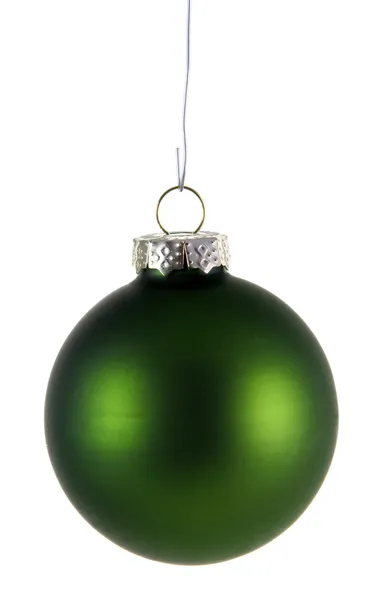 Einfache grüne Weihnachtsbaumkugel — Stockfoto