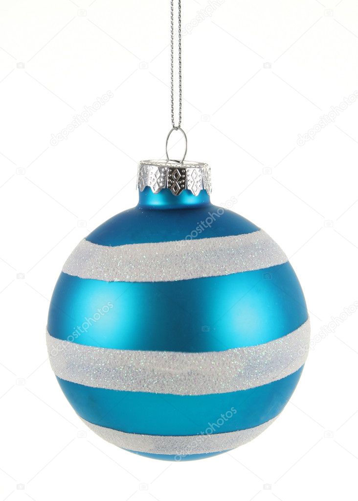 Blue Striped Bauble