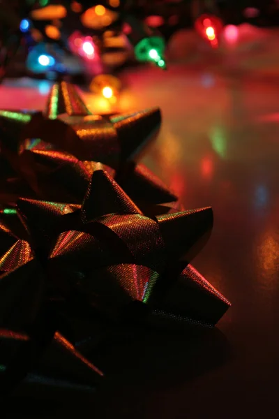 Lesklý vánoční mašle — Stock fotografie