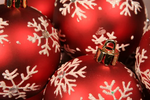 Rosso Baubles Upclose — Foto Stock