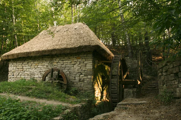 stock image Old architecture village water mill building