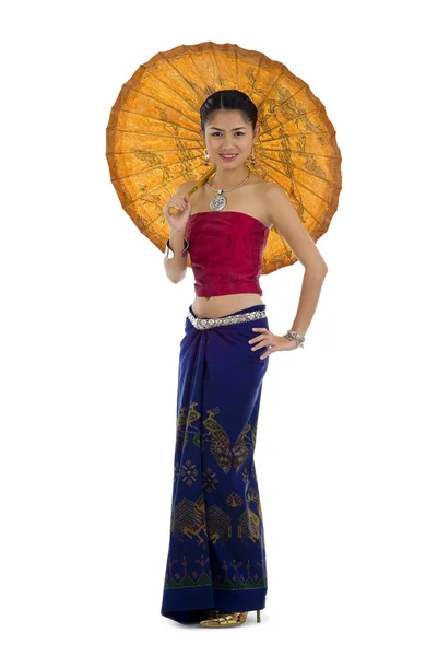 Asiática chica en tradicional — Foto de Stock