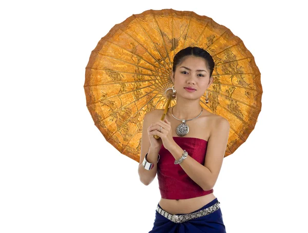 Menina asiática em tradicional — Fotografia de Stock
