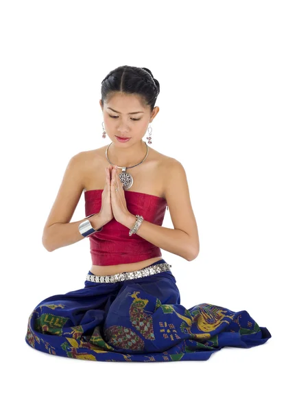 亚洲女人祈祷 — 图库照片