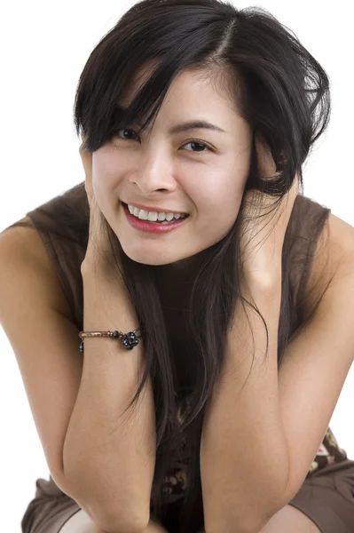Boldog fiatal ázsiai nő — Stock Fotó