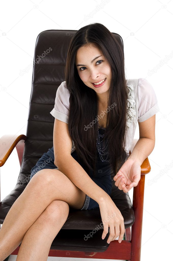 Woman in a rocking chair