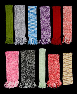 Colorful scarfs clipart