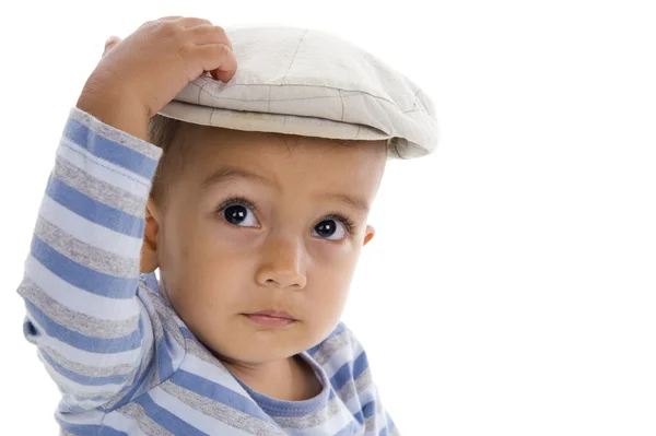 Cute little boy with cap — Stock Photo, Image
