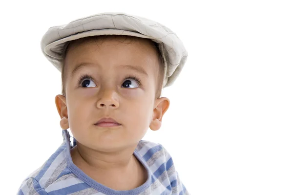 Cute Little Boy Cap Isolated White Background — Stock Photo, Image