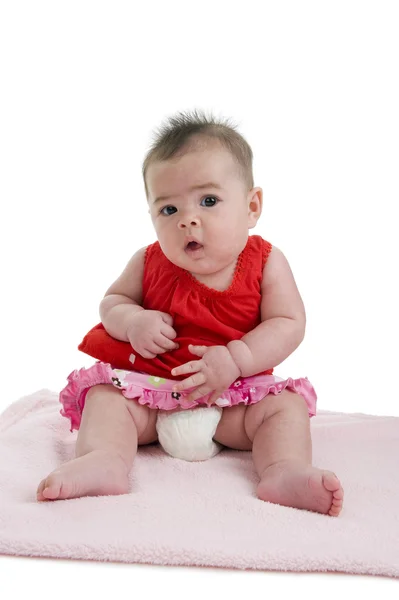 Mignon asiatique caucasien bébé — Photo
