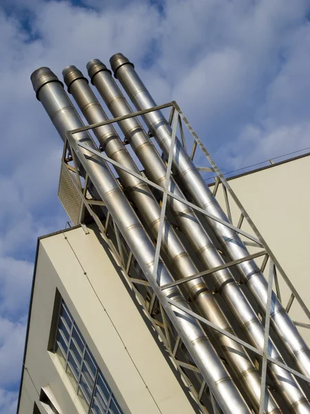 Yüksek Dereceli Çelik Şömine Sanayi Binalar — Stok fotoğraf