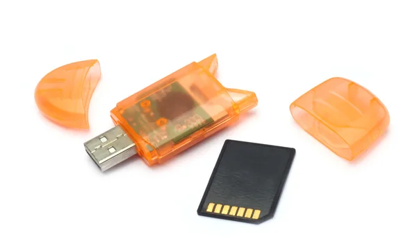USB memory card reader — Stock Photo, Image