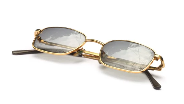 Złote okulary — Zdjęcie stockowe