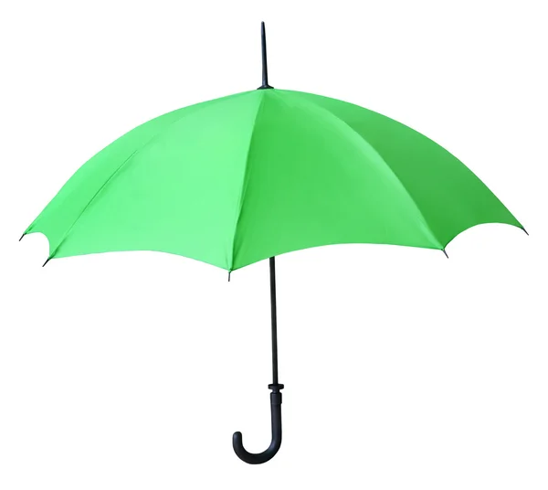 Grøn paraply - Stock-foto