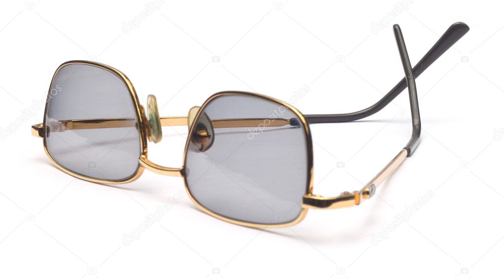 Isolated golden spectacles