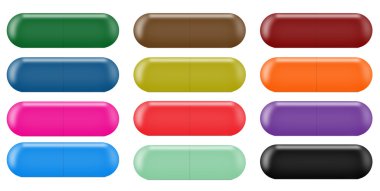 Computer generated capsule buttons clipart