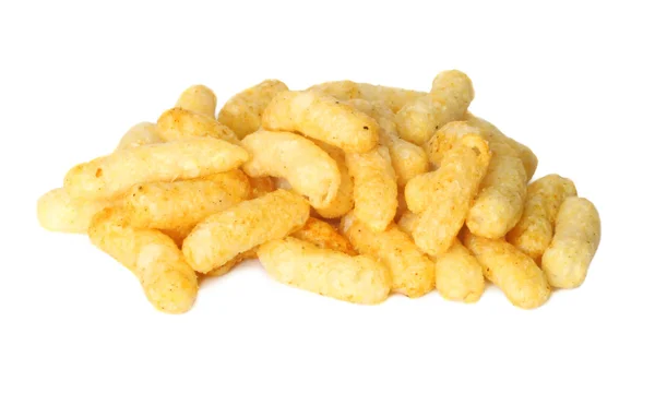 Potato chips over white background — Stock Photo, Image