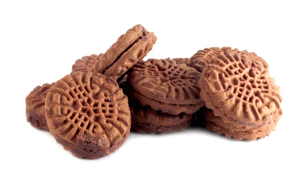 Choklad cookies isolerade — Stockfoto