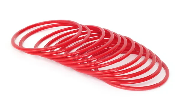 Rött glas armband — Stockfoto