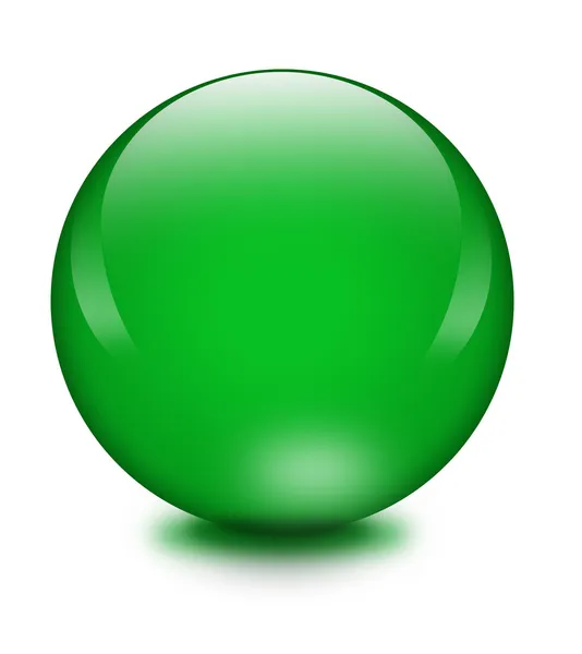 Grüne Kristallkugel — Stockfoto