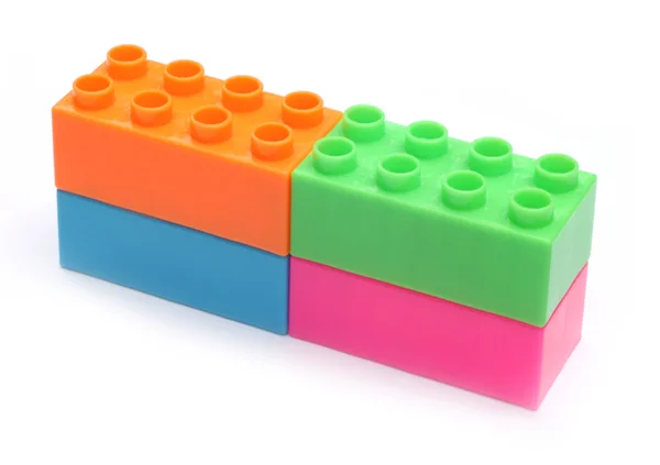 Renkli oyuncak tuğla — Stok fotoğraf