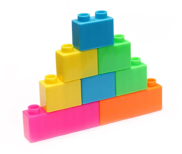 Plastic bricks wall — Stock Photo, Image
