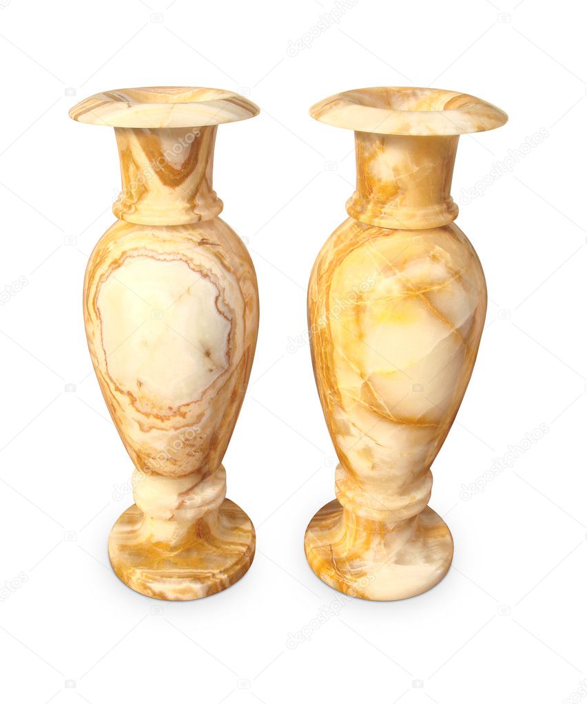 Two marble vases