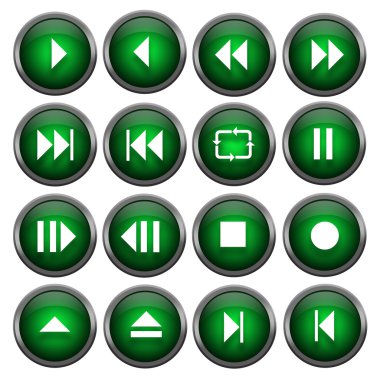 Sixteen Music Buttons clipart